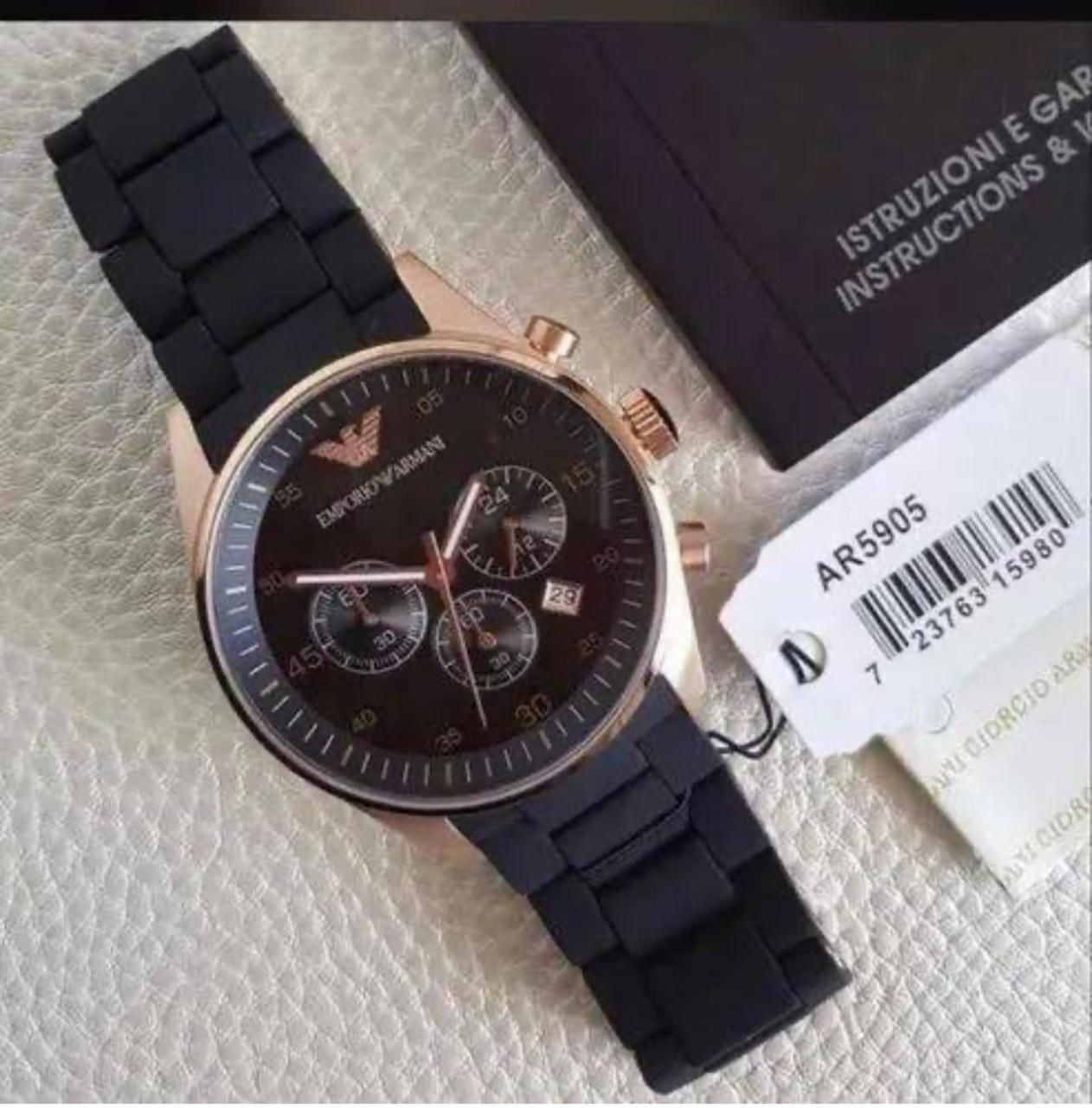 Emporio Armani With black styling rubber strap